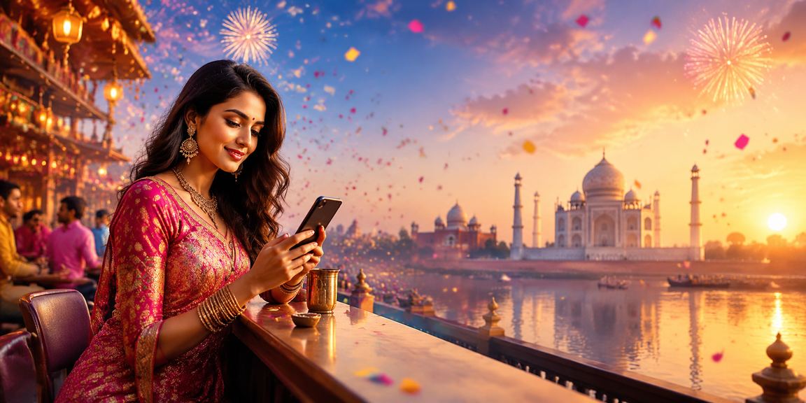 Man enjoying mobile betting on smartphone in Hyderabad